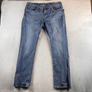 Cowgirl Tuff So-Nora Jeans Womens 38x35 (Fits 37x32) Blue Embroidered READ